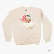 Watercolor Santa - BASIC Fleece Little Mama Shirt Shop LLC