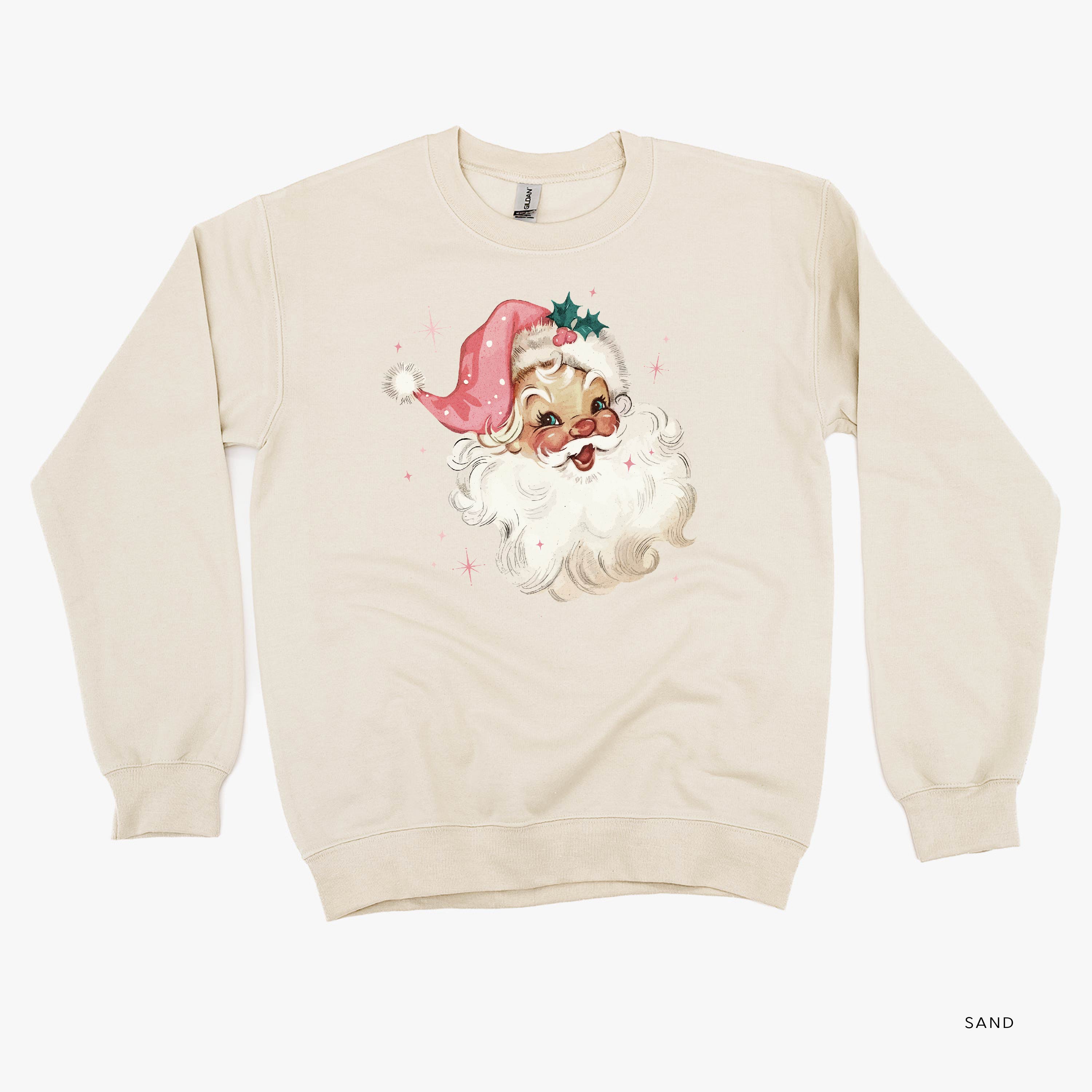 Watercolor Santa - BASIC Fleece Little Mama Shirt Shop LLC