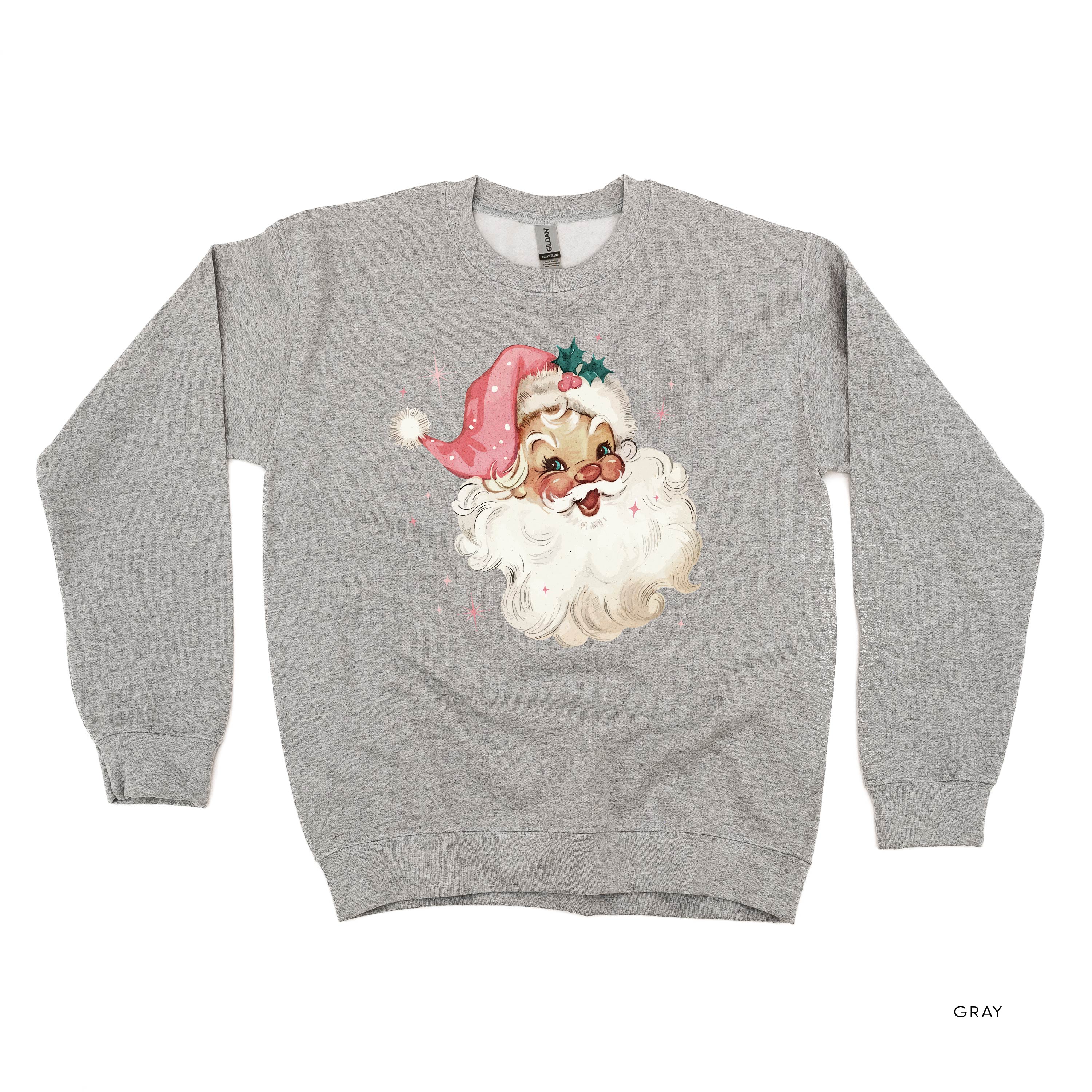 Watercolor Santa - BASIC Fleece Little Mama Shirt Shop LLC