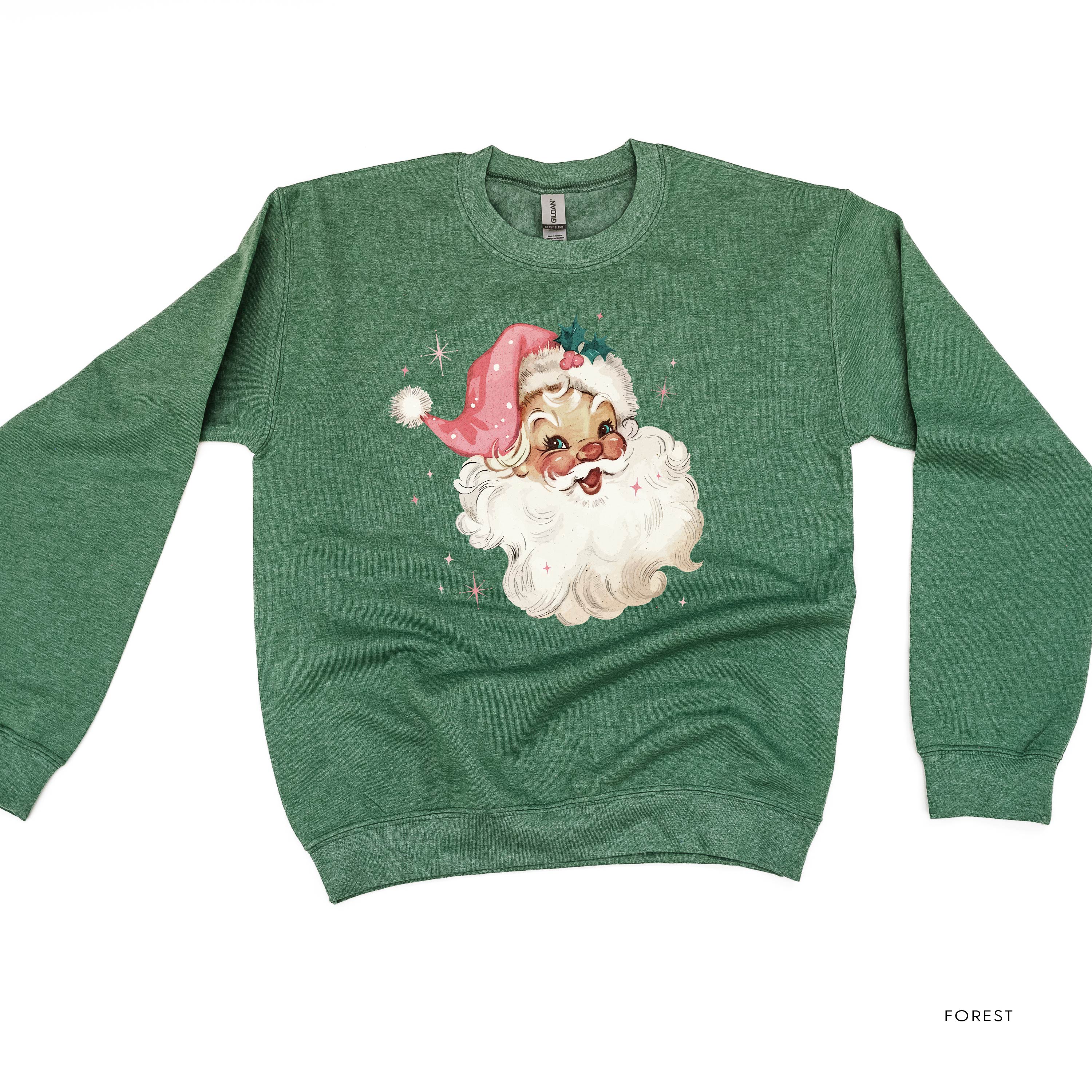 Watercolor Santa - BASIC Fleece Little Mama Shirt Shop LLC