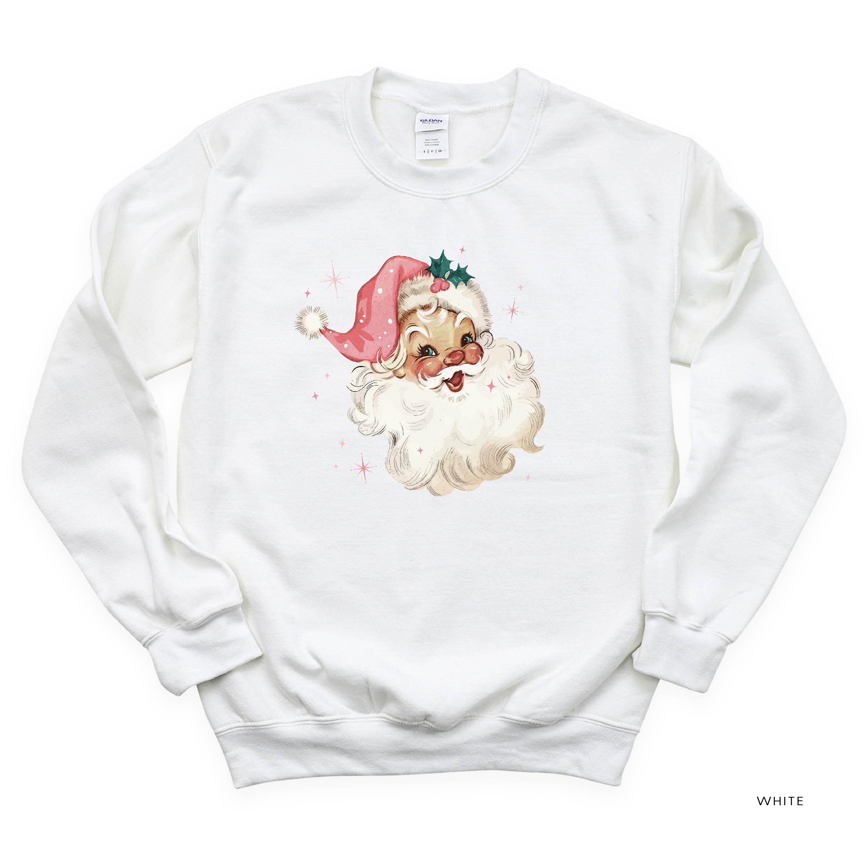 Watercolor Santa - BASIC Fleece Little Mama Shirt Shop LLC