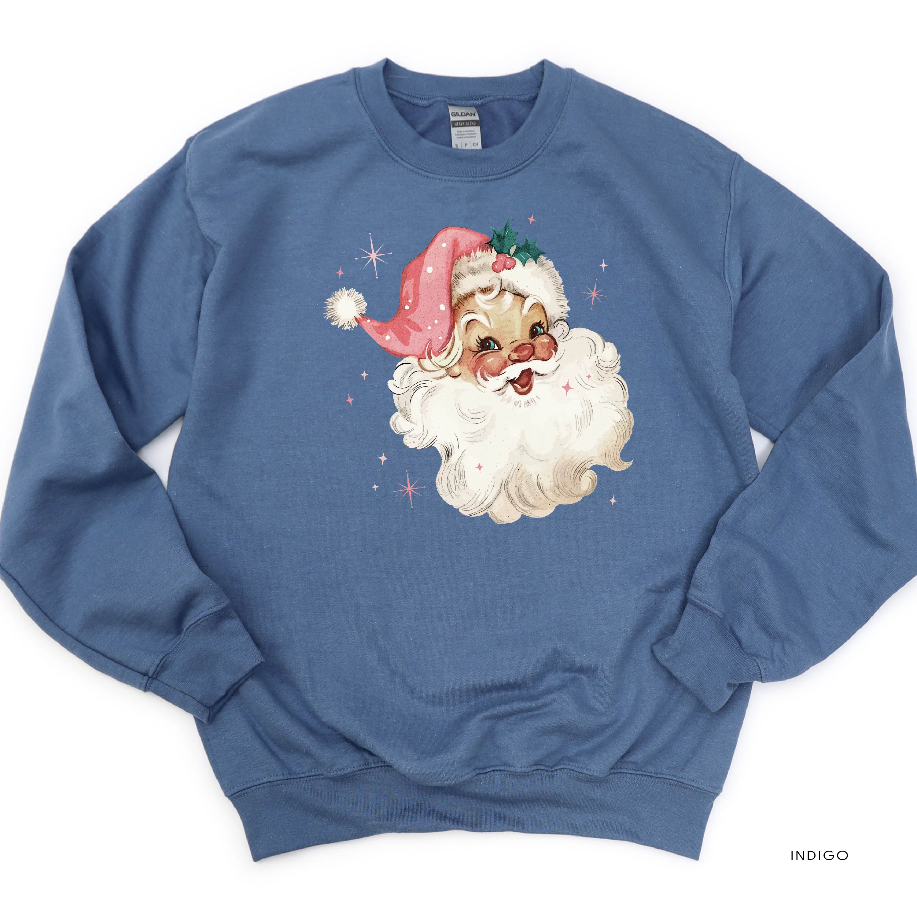 Watercolor Santa - BASIC Fleece Little Mama Shirt Shop LLC
