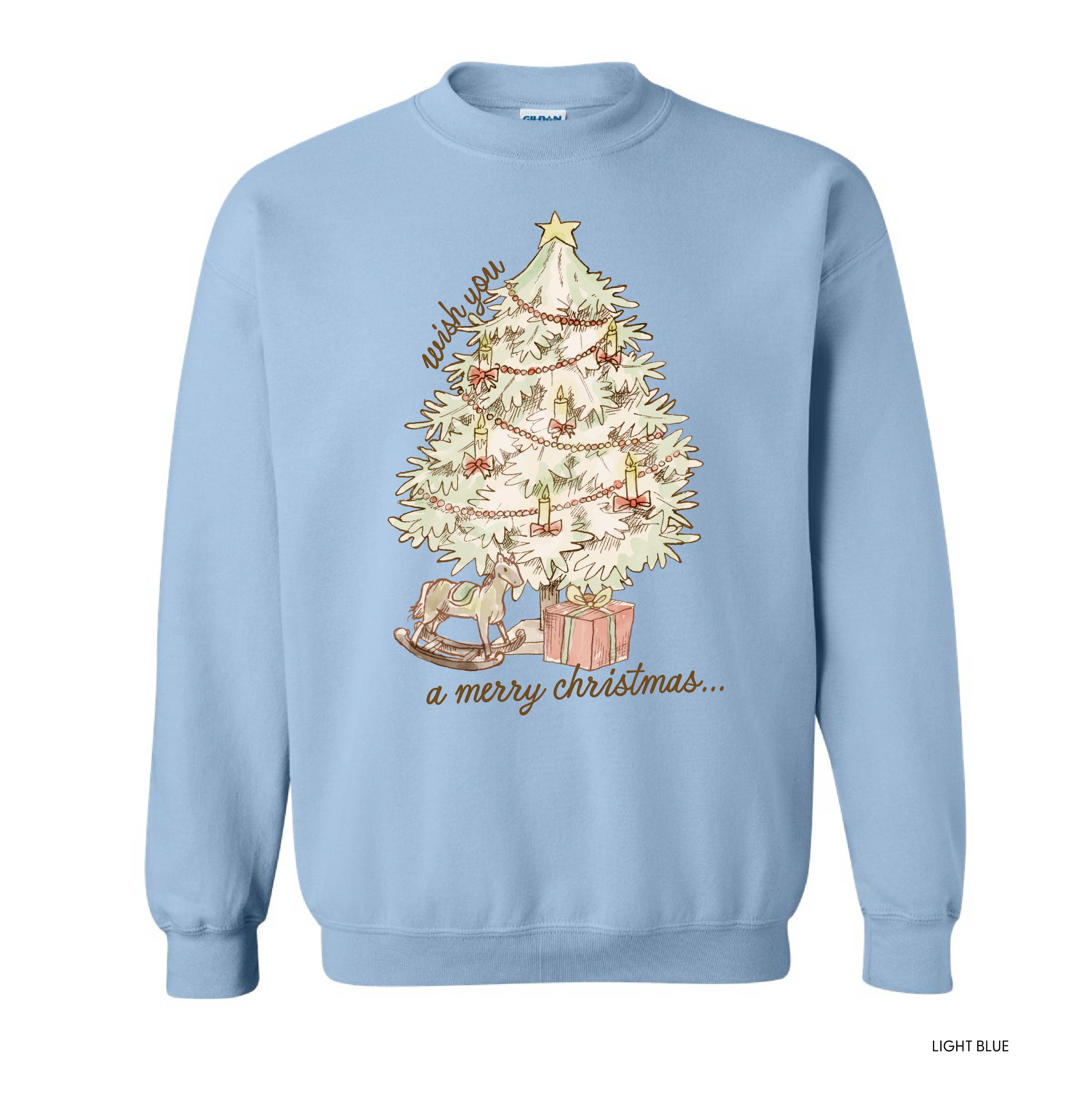 Wish You A Merry Christmas - BASIC Fleece Little Mama Shirt Shop LLC