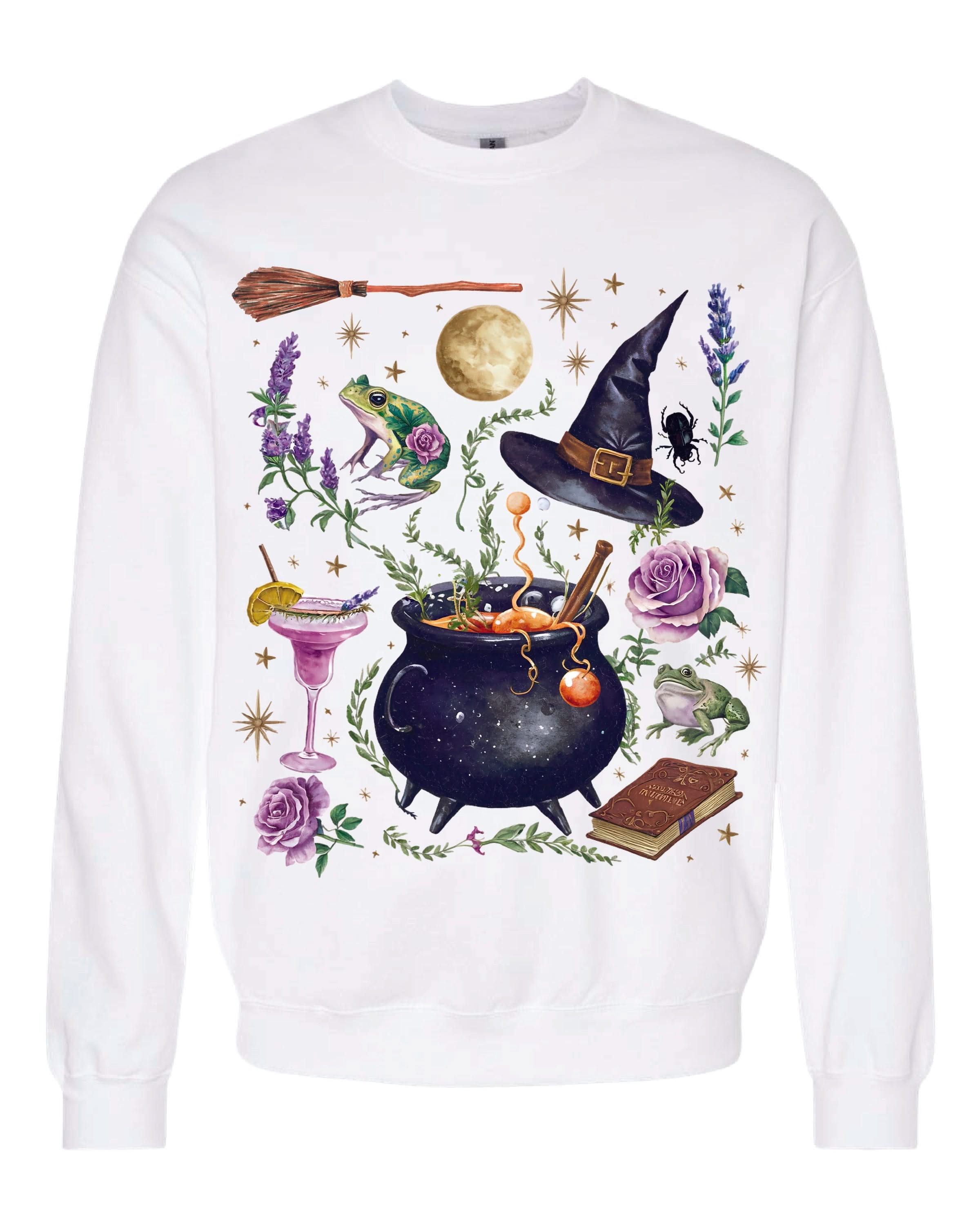 Whimsical Witches Brew - Basic Fleece Little Mama Shirt Shop LLC