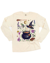 Whimsical Witches Brew - Long Sleeve Comfort Colors Tee Little Mama Shirt Shop