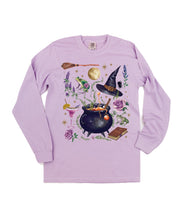 Whimsical Witches Brew - Long Sleeve Comfort Colors Tee Little Mama Shirt Shop