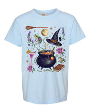 Whimsical Witches Brew - Chambray Youth Comfort Colors Tee Little Mama Shirt Shop