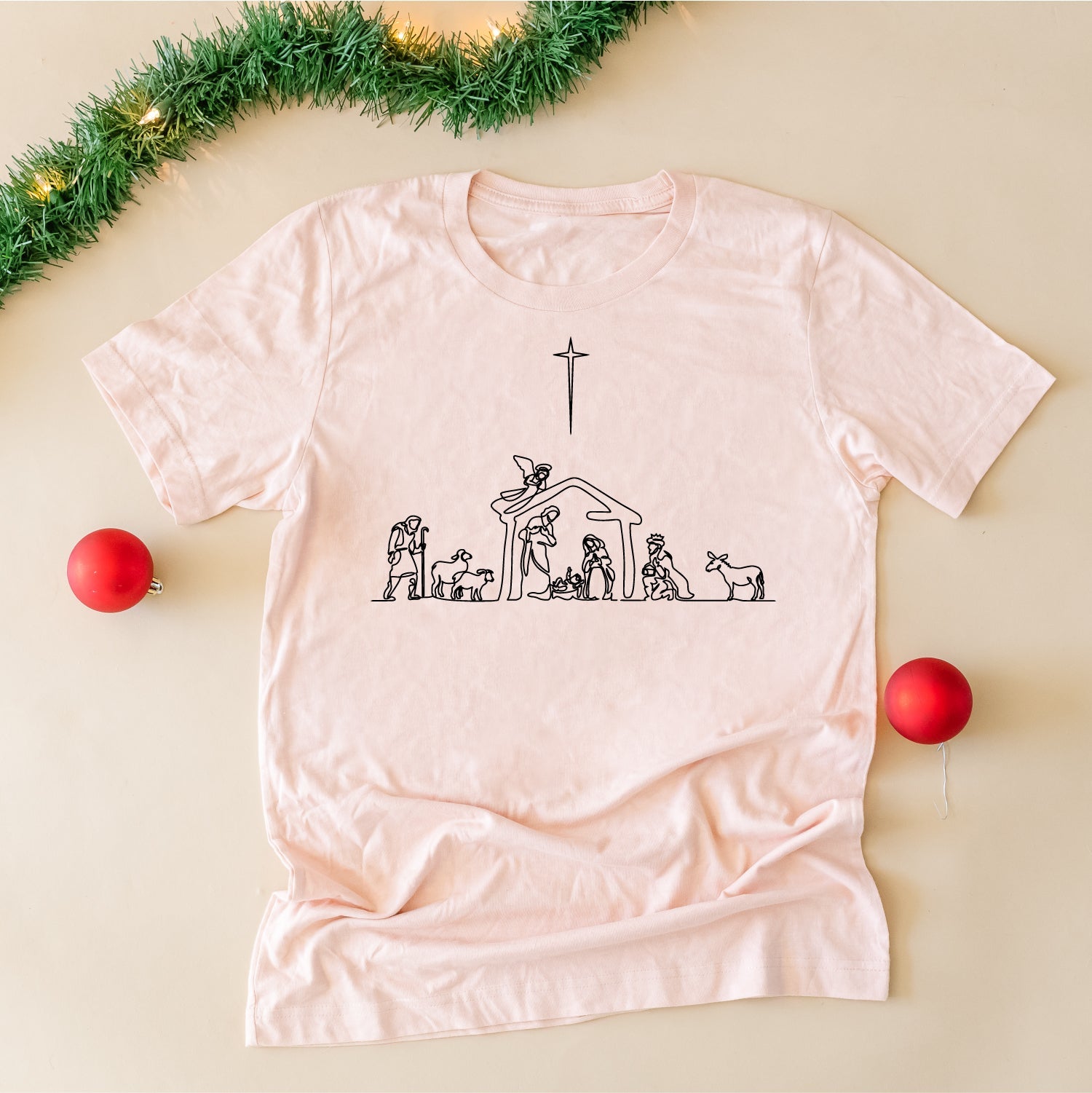 Nativity Scene - Unisex Tee Little Mama Shirt Shop