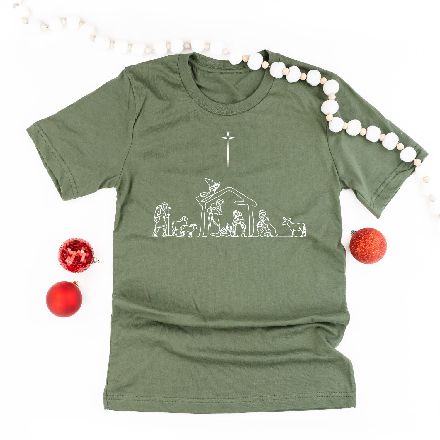 Nativity Scene - Unisex Tee Little Mama Shirt Shop
