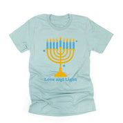 Love And Light - Hanukkah - Unisex Tee Little Mama Shirt Shop