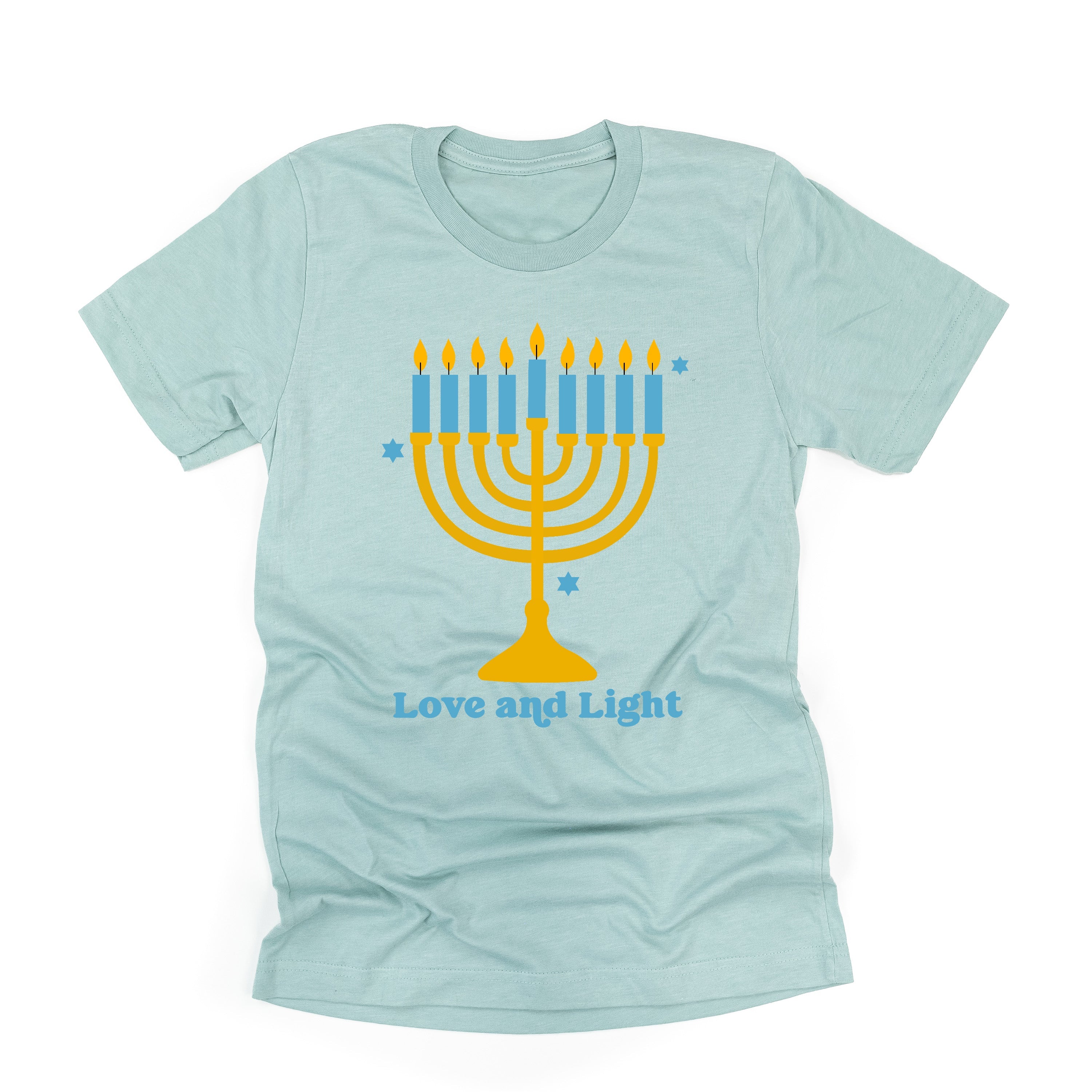 Love And Light - Hanukkah - Unisex Tee Little Mama Shirt Shop
