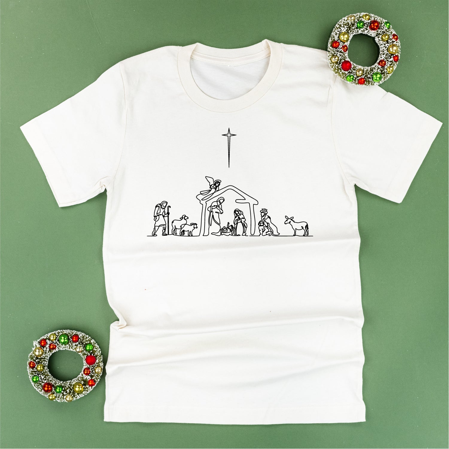Nativity Scene - Unisex Tee Little Mama Shirt Shop