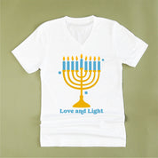 Love And Light - Hanukkah - Unisex Tee Little Mama Shirt Shop