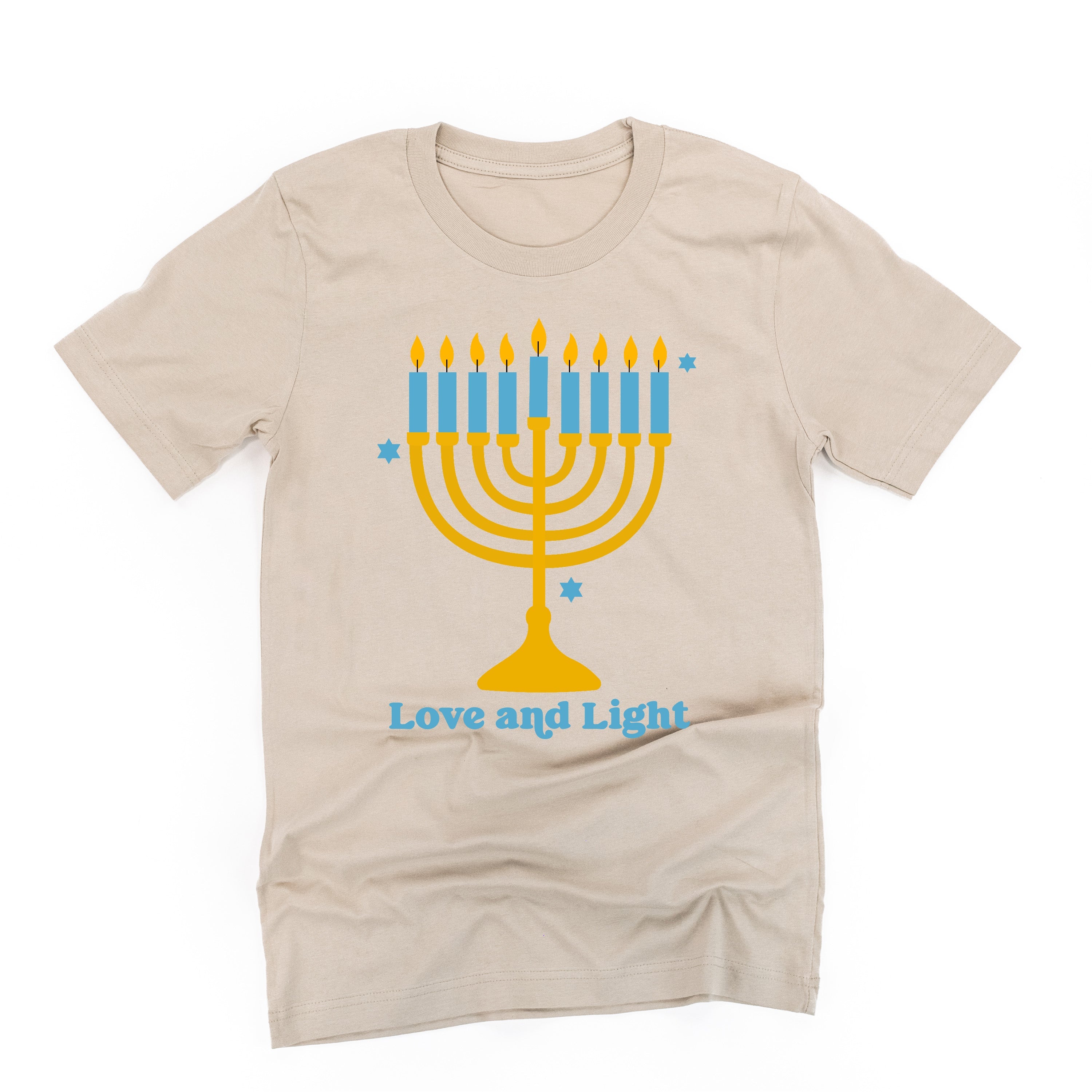 Love And Light - Hanukkah - Unisex Tee Little Mama Shirt Shop