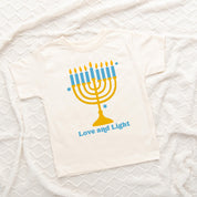 Love And Light - Hanukkah - Child Tee Little Mama Shirt Shop