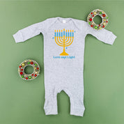 Love And Light - Hanukkah - Baby Sleeper Little Mama Shirt Shop