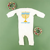 Love And Light - Hanukkah - Baby Sleeper Little Mama Shirt Shop