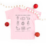 For Unto Us A Child Is Born - Child Tee Little Mama Shirt Shop