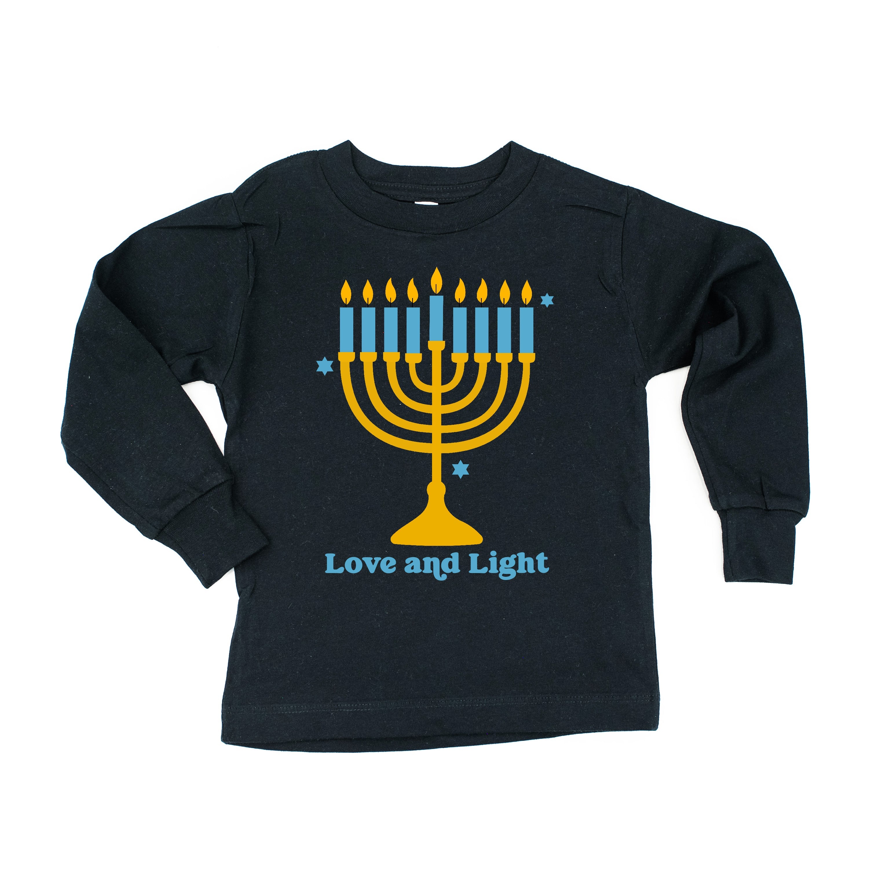 Love And Light - Hanukkah - Child LONG SLEEVE Tee Little Mama Shirt Shop