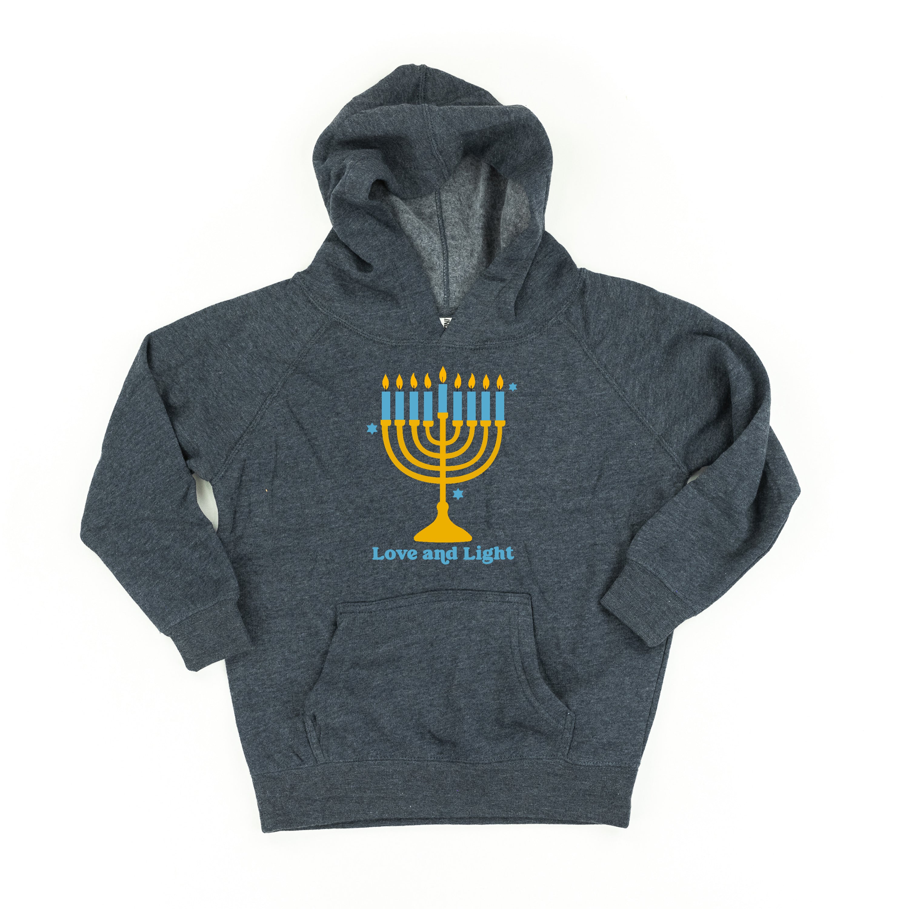Love And Light - Hanukkah - Child HOODIE Little Mama Shirt Shop LLC