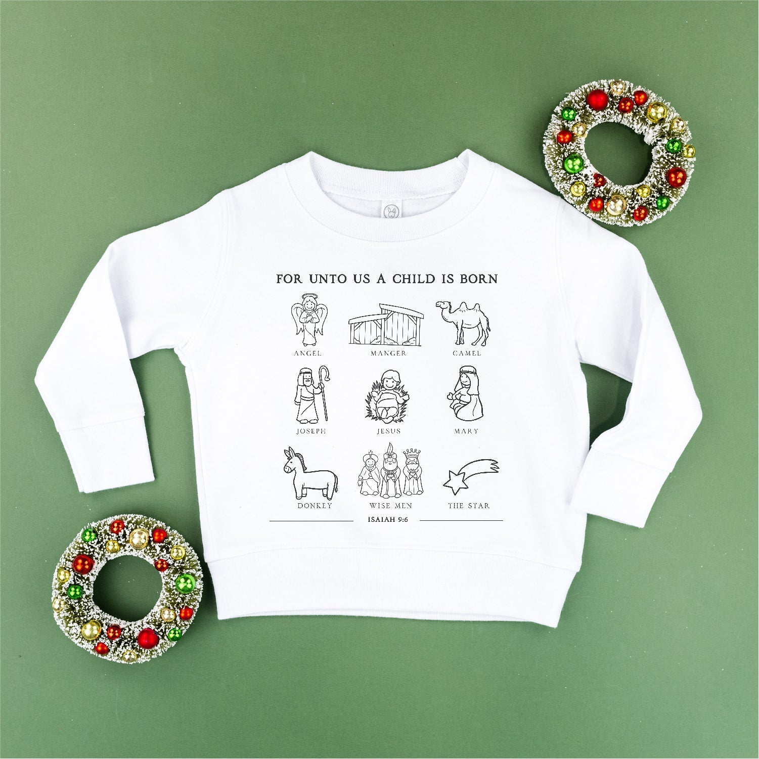 For Unto Us A Child Is Born - Child Sweater Little Mama Shirt Shop