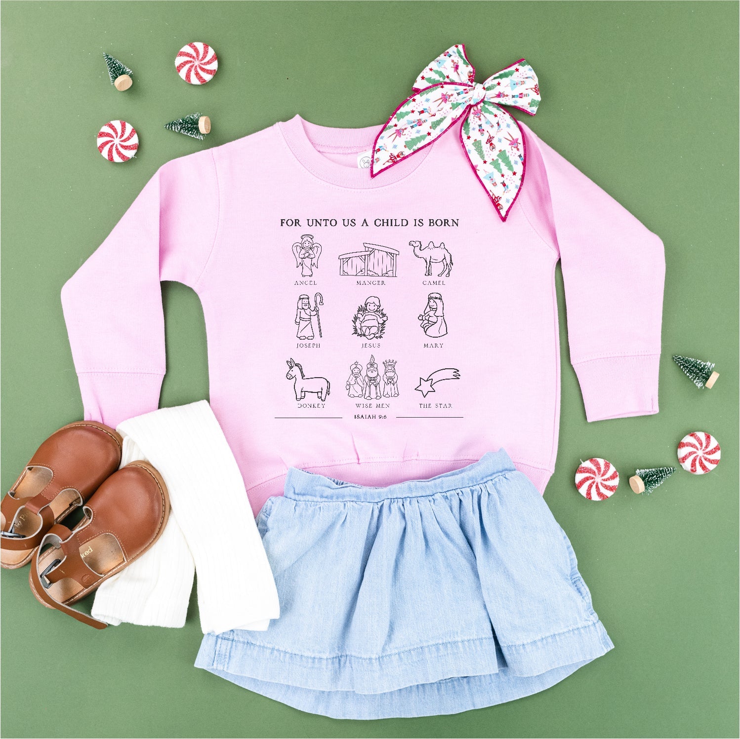 For Unto Us A Child Is Born - Child Sweater Little Mama Shirt Shop