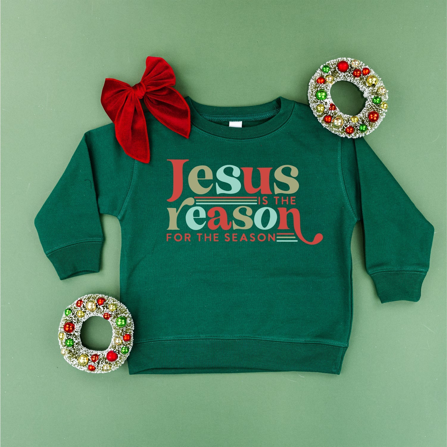 Jesus Is The Reason For The Season - Child Sweater Little Mama Shirt Shop