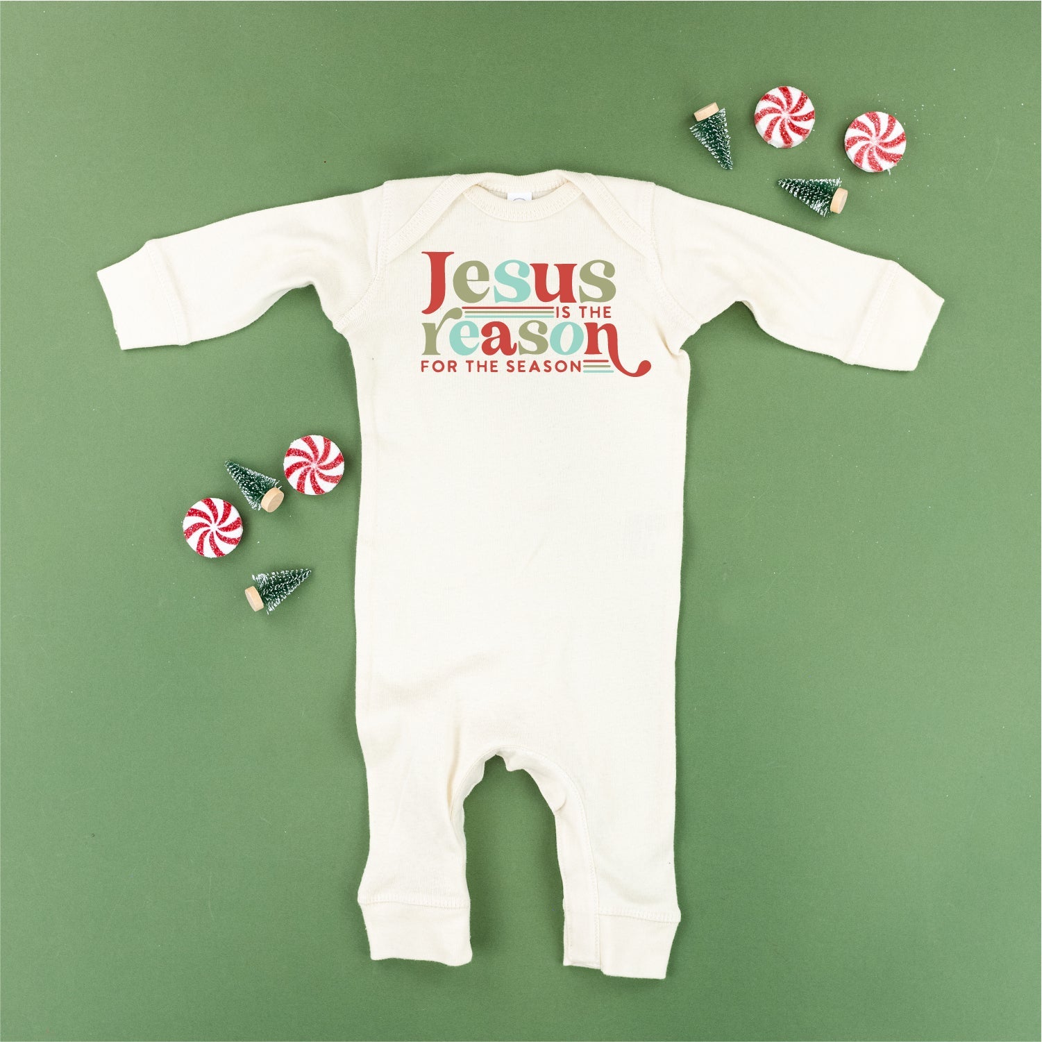 Jesus Is The Reason For The Season - Baby Sleeper Little Mama Shirt Shop