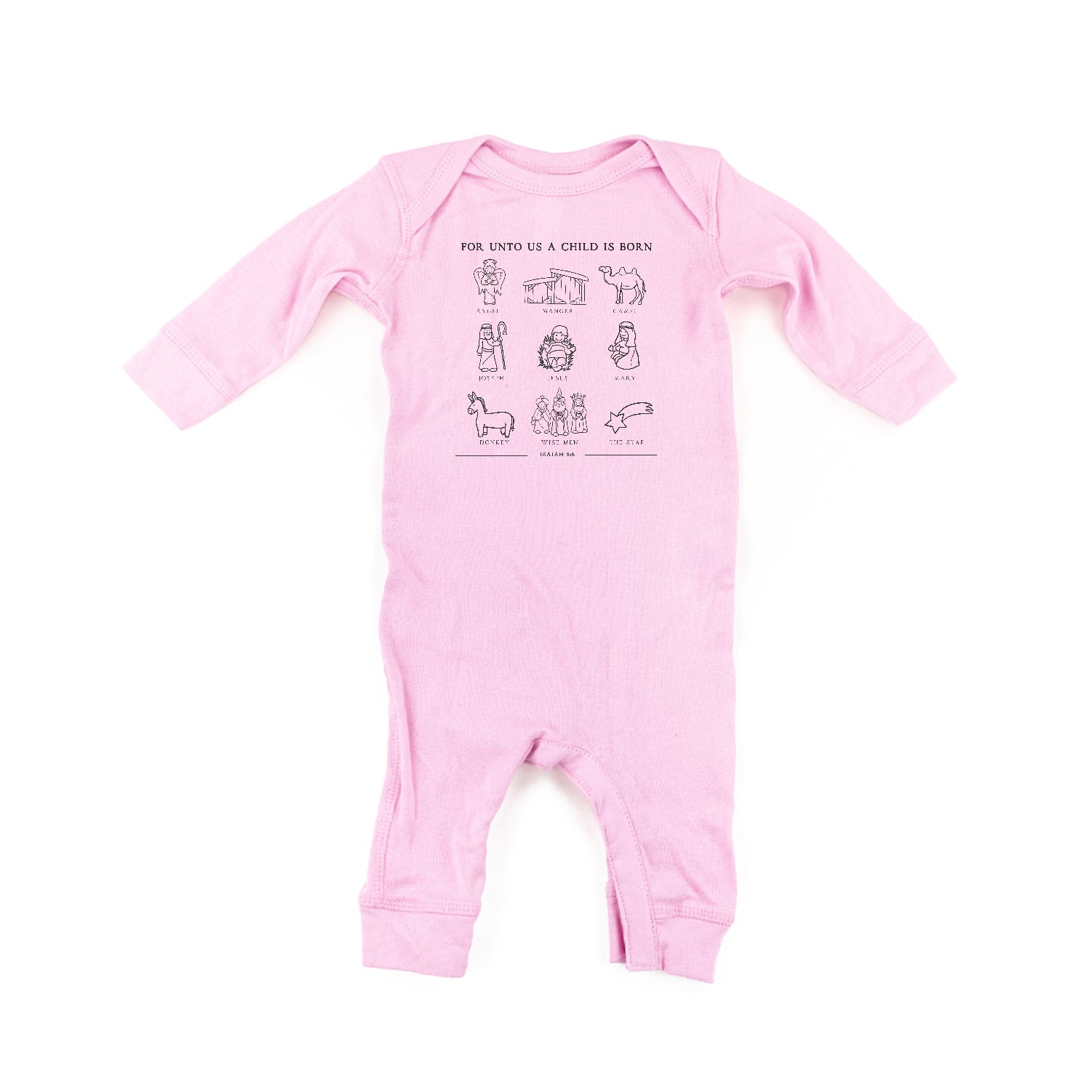 For Unto Us A Child Is Born - Baby Sleeper Little Mama Shirt Shop