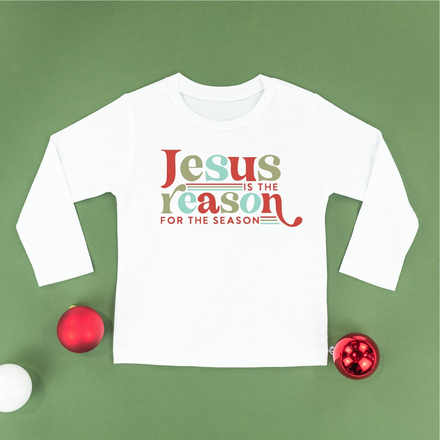 Jesus Is The Reason For The Season - Child LONG SLEEVE Tee Little Mama Shirt Shop