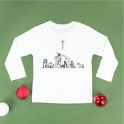 Nativity Scene - Child LONG SLEEVE Tee Little Mama Shirt Shop