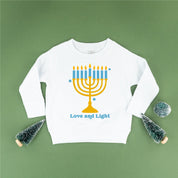 Love And Light - Hanukkah - Child Sweater Little Mama Shirt Shop