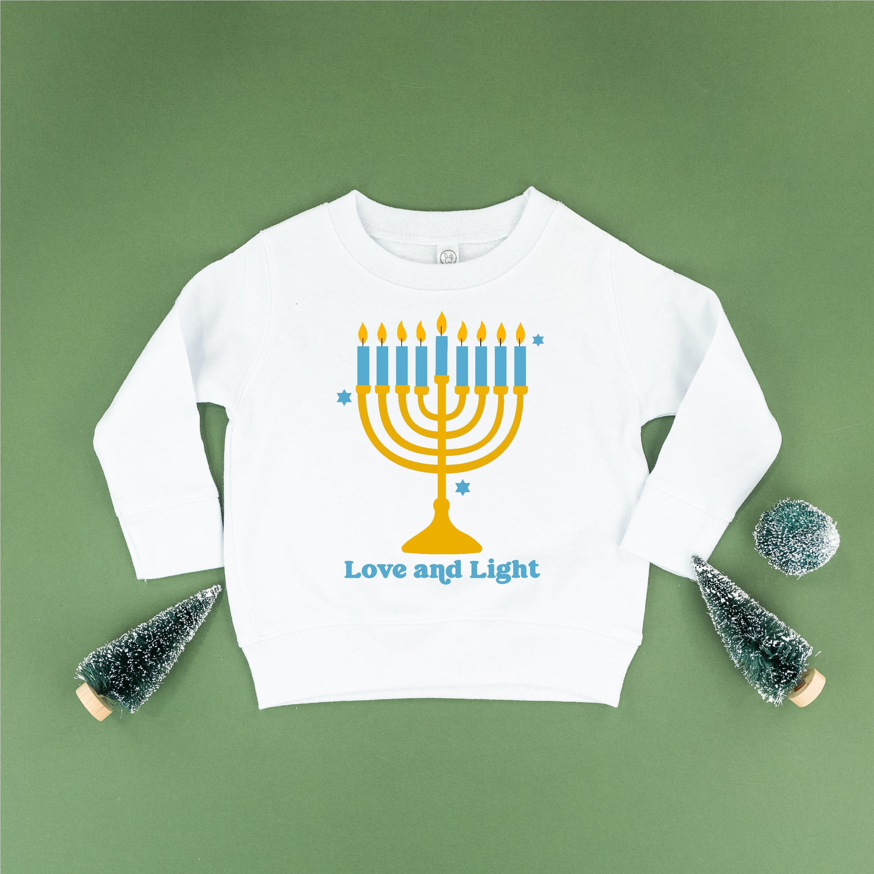 Love And Light - Hanukkah - Child Sweater Little Mama Shirt Shop