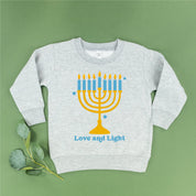 Love And Light - Hanukkah - Child Sweater Little Mama Shirt Shop
