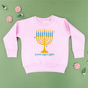 Love And Light - Hanukkah - Child Sweater Little Mama Shirt Shop