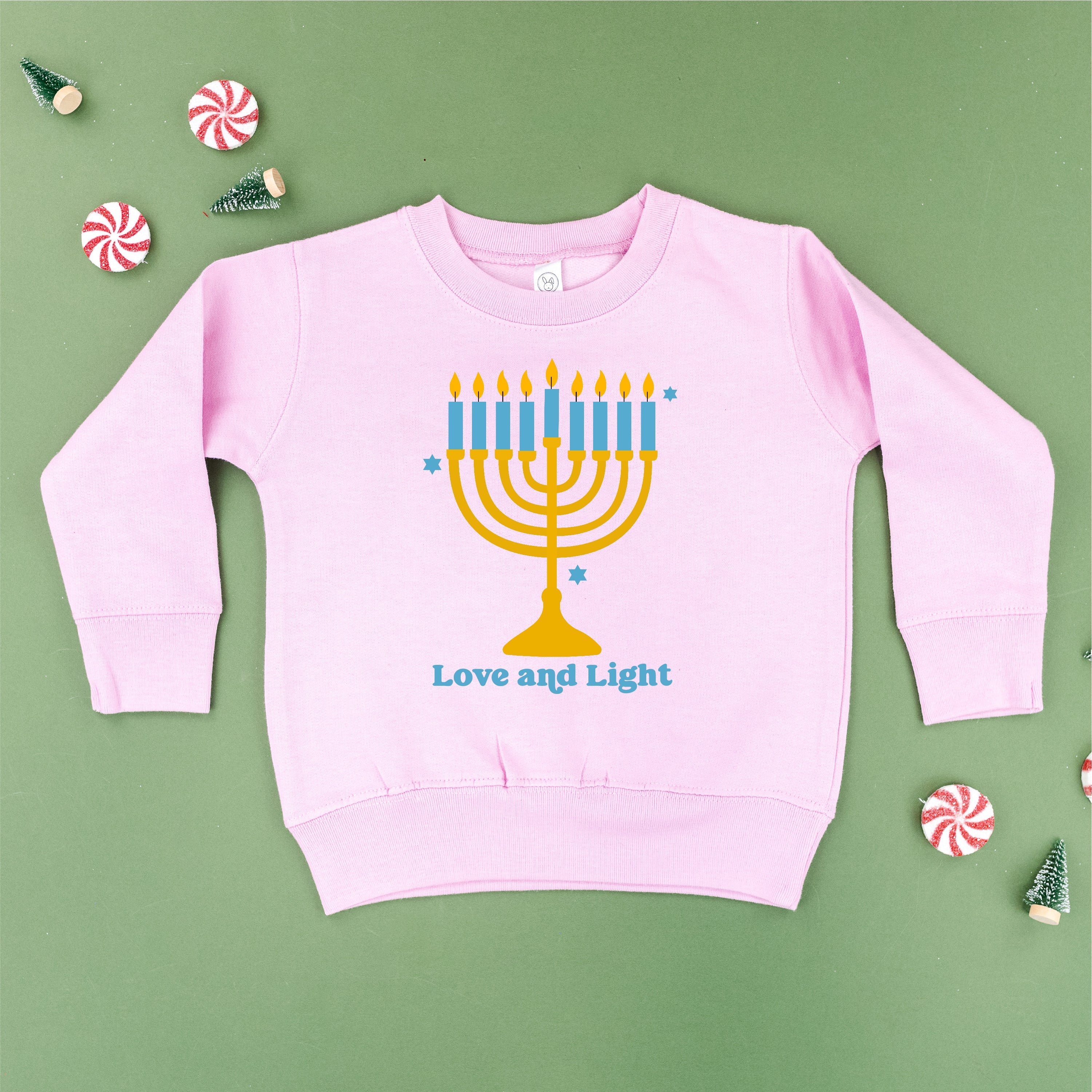 Love And Light - Hanukkah - Child Sweater Little Mama Shirt Shop
