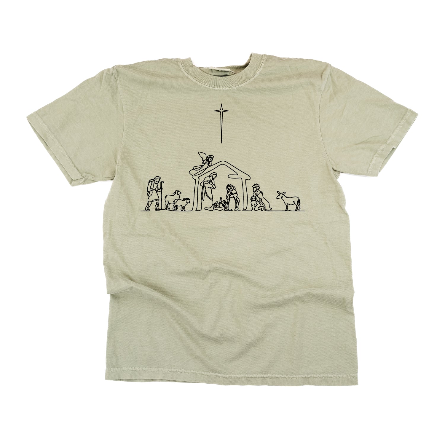 Nativity Scene - Comfort Colors Tee Little Mama Shirt Shop