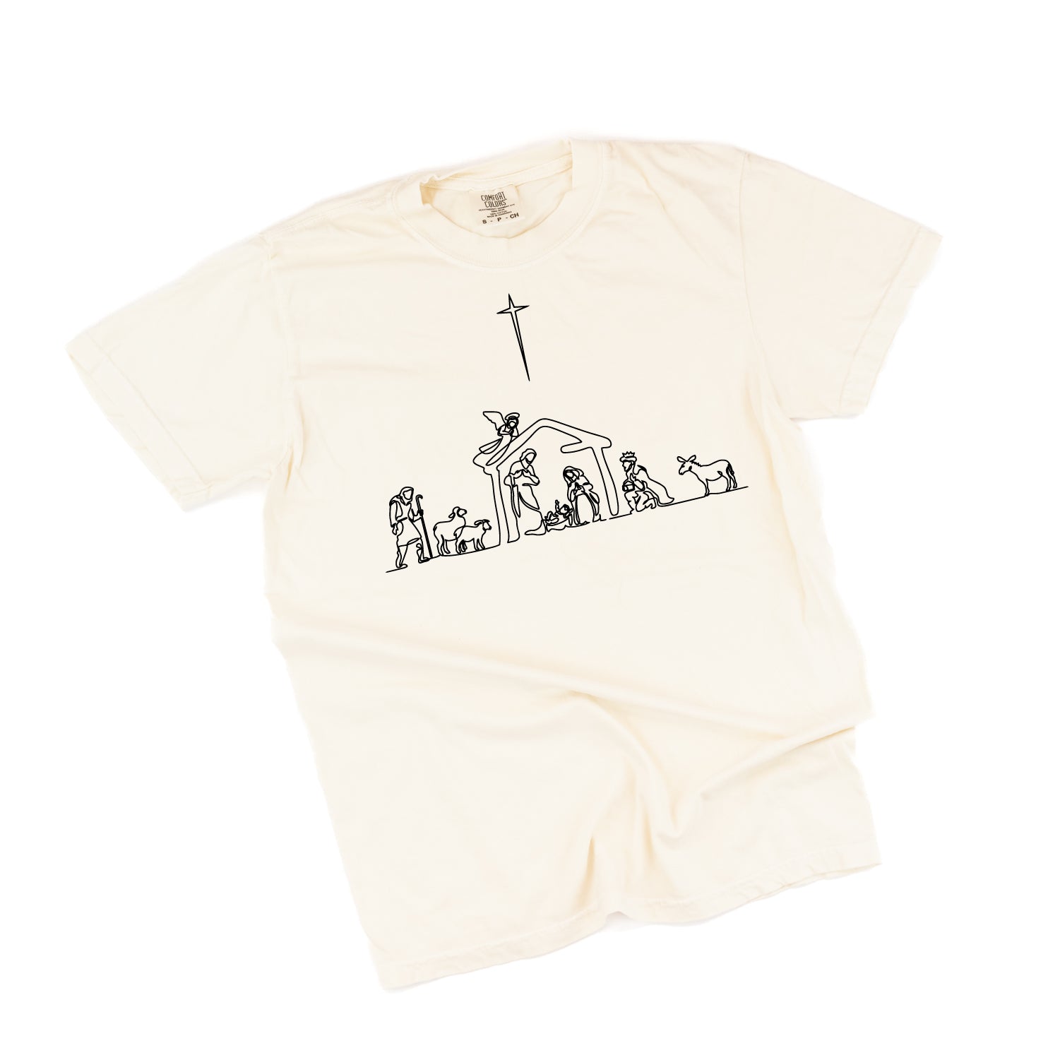 Nativity Scene - Comfort Colors Tee Little Mama Shirt Shop