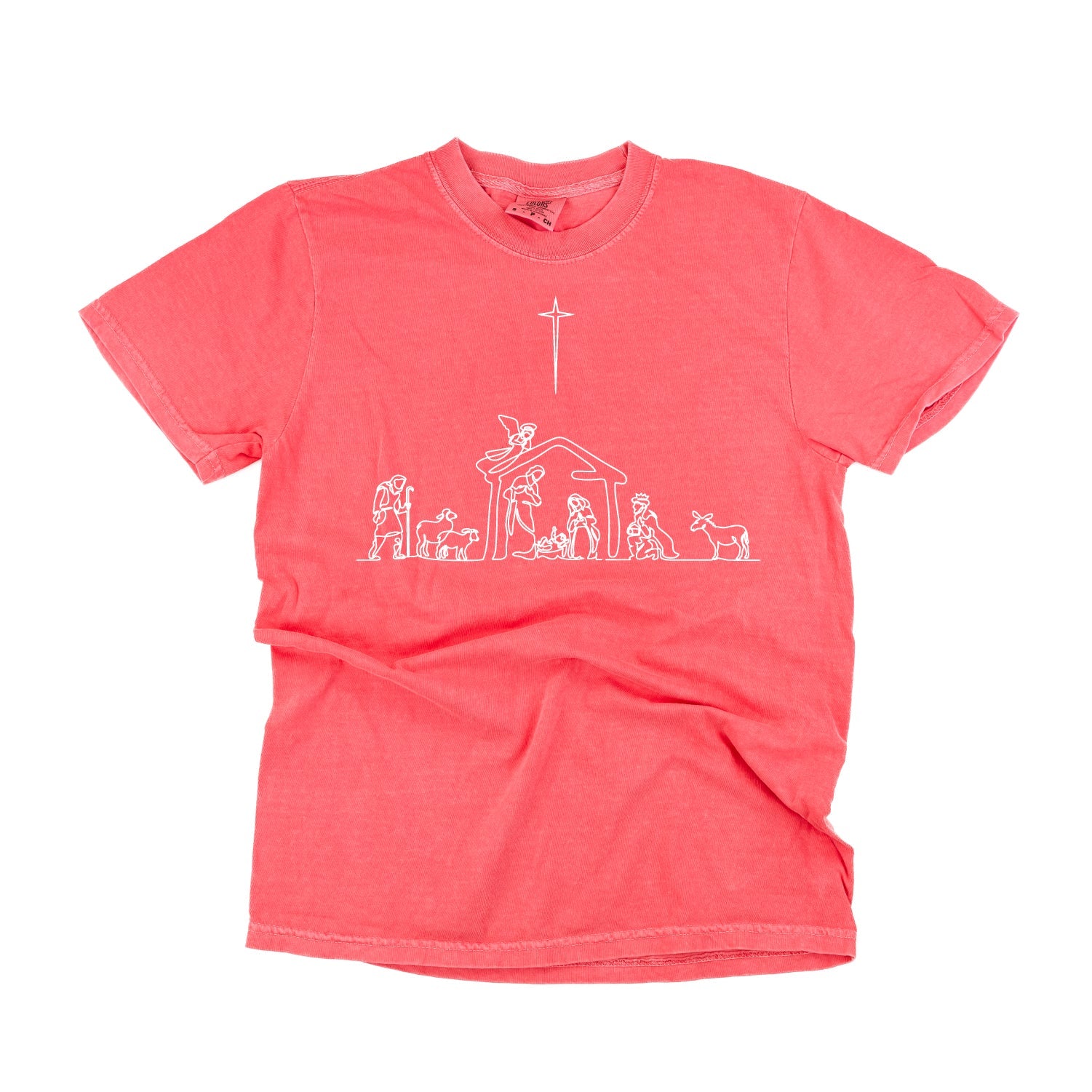 Nativity Scene - Comfort Colors Tee Little Mama Shirt Shop