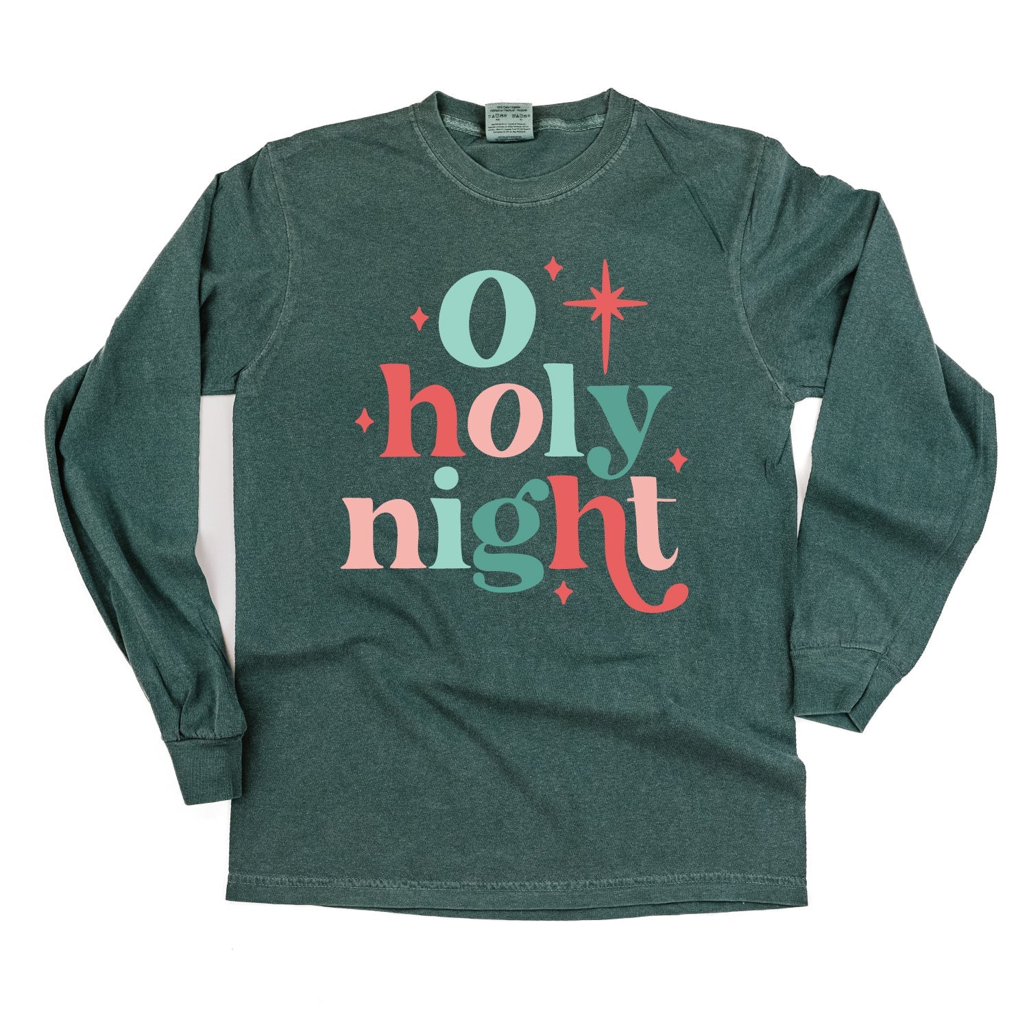 O Holy Night - LONG SLEEVE Comfort Colors Tee Little Mama Shirt Shop