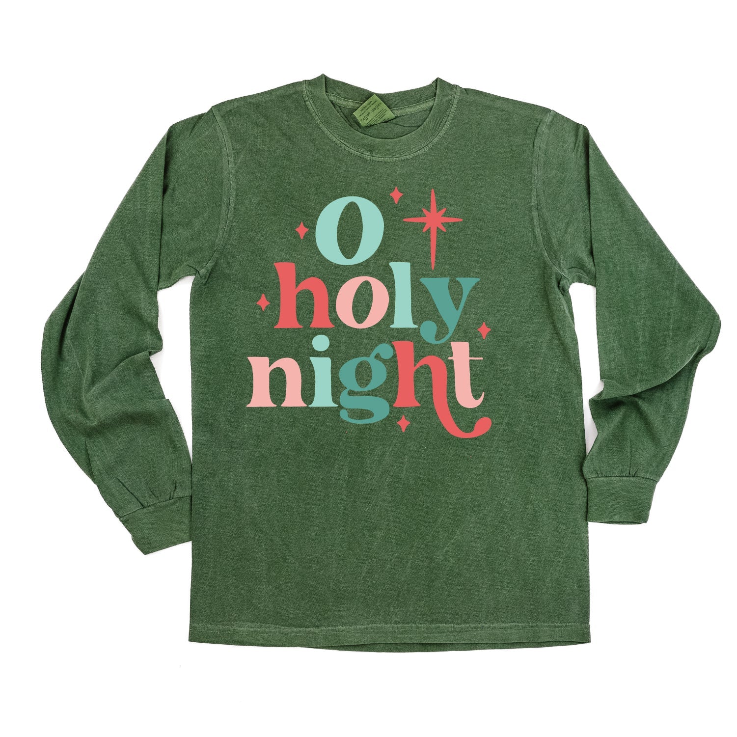 O Holy Night - LONG SLEEVE Comfort Colors Tee Little Mama Shirt Shop