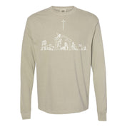Nativity Scene - LONG SLEEVE Comfort Colors Tee Little Mama Shirt Shop