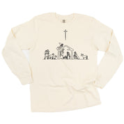 Nativity Scene - LONG SLEEVE Comfort Colors Tee Little Mama Shirt Shop