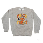 Trick or Treat (ORANGE/YELLOW) - Basic Fleece Crewneck Little Mama Shirt Shop LLC