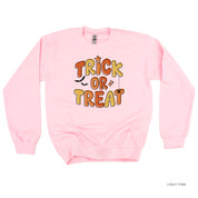 Trick or Treat (ORANGE/YELLOW) - Basic Fleece Crewneck Little Mama Shirt Shop LLC