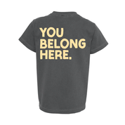 You Belong Here - Smiley and Supplies (pf&b) - YOUTH Comfort Colors Tee Little Mama Shirt Shop