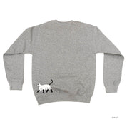 You're Freakin' Meowt! (with lower back detail) - Basic Fleece Crewneck Little Mama Shirt Shop LLC