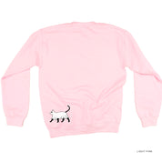 You're Freakin' Meowt! (with lower back detail) - Basic Fleece Crewneck Little Mama Shirt Shop LLC