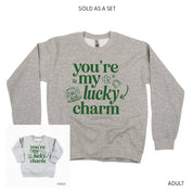 You're My Lucky Charm - Set of 2 BASIC Fleece Gray Sweaters Little Mama Shirt Shop