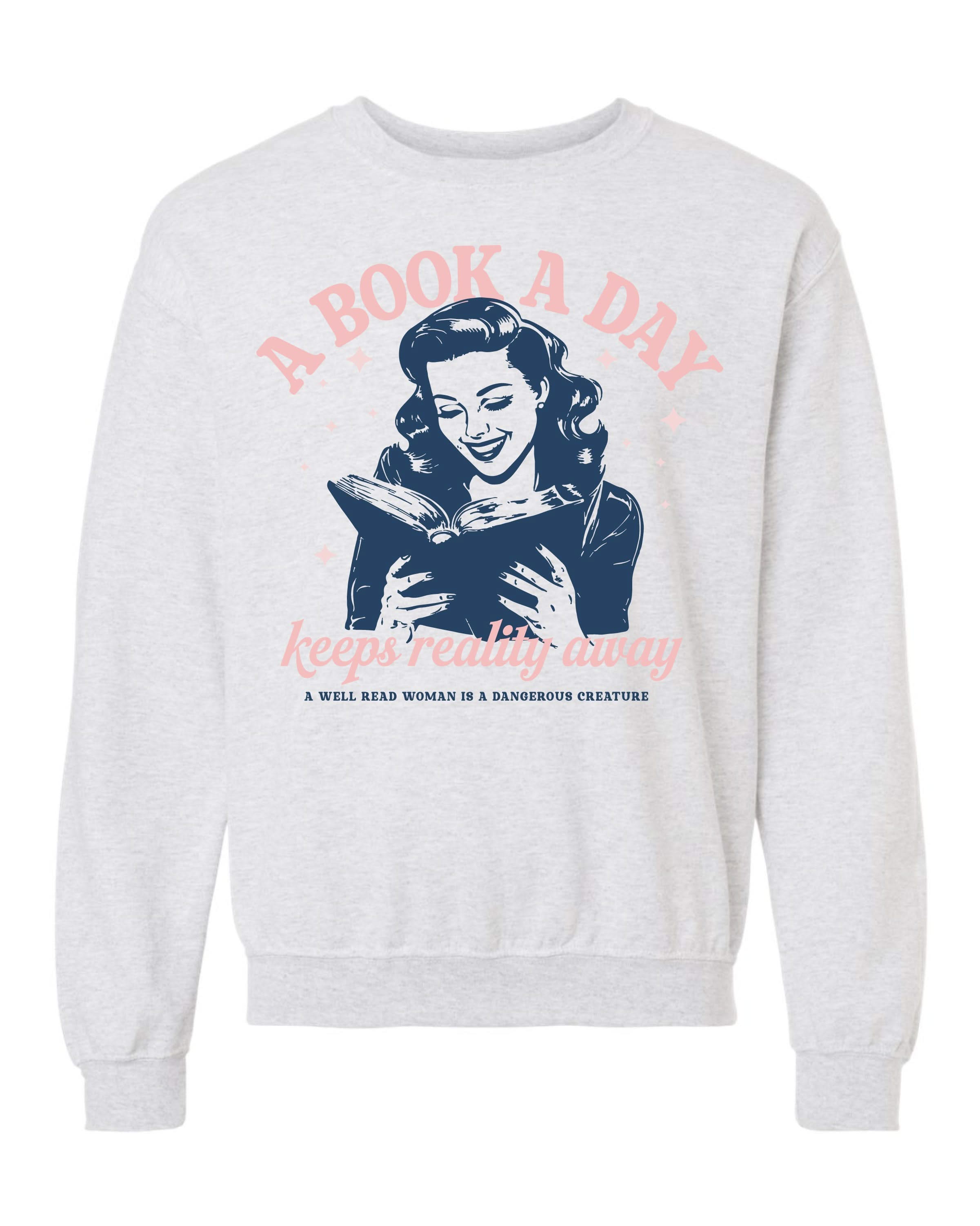 A Book A Day Keeps Reality Away - Basic Fleece Little Mama Shirt Shop LLC